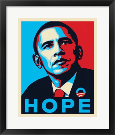 Framed Obama: Hope 20 x 16