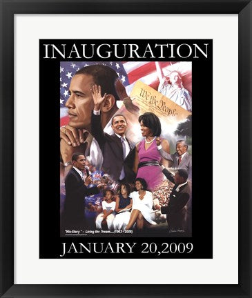 Framed Obama Inauguration: Living the Dream by Wishum Gregory