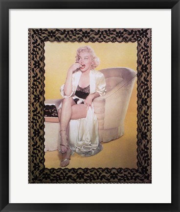 Framed Marilyn Monroe: Lace 20 x 16
