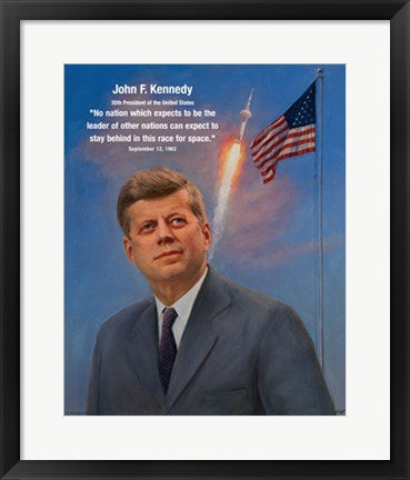 Framed JFK by Carl Braude | 20 x 16