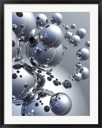 Framed Silver Orbs by Trevor Scobie | 23 1/2 x 31 1/2