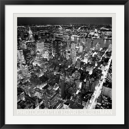 Framed Art Empire State Building, East View by Henri Silberman
