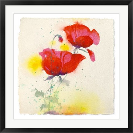 Framed Papaveri I by Andrea Fontana | 27 1/2 x 27 1/2