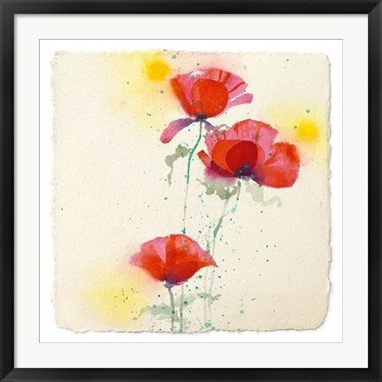 Framed Papaveri II by Andrea Fontana | 27 1/2 x 27 1/2