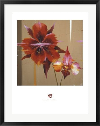 Framed Orchid & Corn Poppy by Julia Ogden | 31 1/2 x 23 1/2