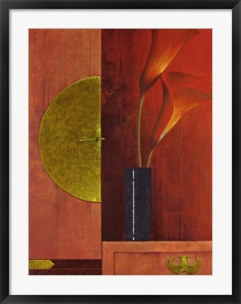 Framed Still Life with Red Callas I by Mira Latour | 31 1/2 x 23 1/2 Art P...