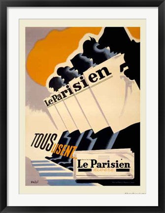 Framed Le Parisien 36 x 24