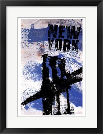 Framed NYC (Blue) by Bobby Hill | 20 x 14