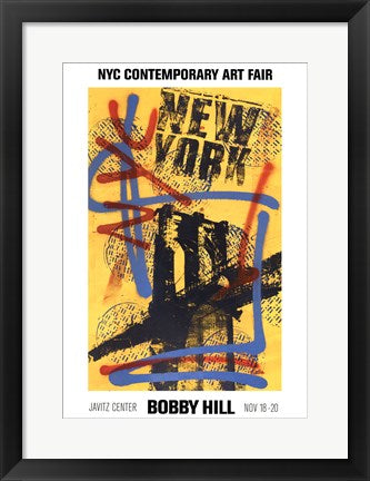 Framed NYC (Yellow) by Bobby Hill | 20 x 14