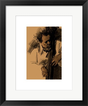 Framed Art Charles Mingus by Clifford Faust | 17 x 13