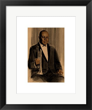 Framed Art Joe King Oliver by Clifford Faust | 17 x 13