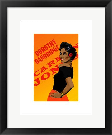 Framed Art Dorothy Dandridge by Clifford Faust | 17 x 13