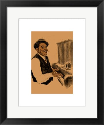 Framed Art Fats Waller by Clifford Faust | 17 x 13