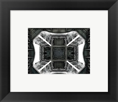 Framed Art View of the Eiffel Tower from below Wall Decor 18x24 Artwork