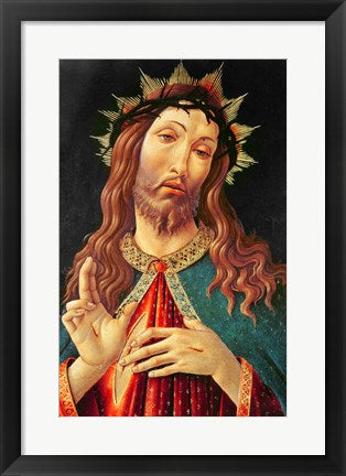 Framed Art Frame Art Ecce Homo, or The Redeemer, c.1474 by Sandro Botticelli Wall Decor 18x24 Artwork