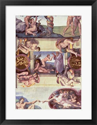 Framed Art Sistine Chapel Ceiling (1508-12): The Creation of Eve, 1510 by Michelangelo Buonarroti Wall Decor 18x24 Artwork