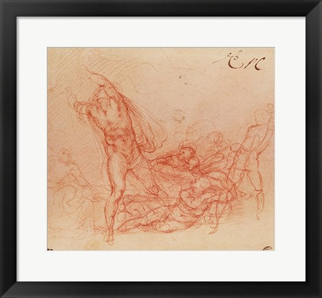 Framed Art The Resurrection of Christ, c.1536-38 by Michelangelo Buonarroti Wall Decor 18x24 Artwork