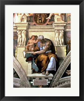 Framed Art Sistine Chapel Ceiling: Cumaean Sibyl, 1510 by Michelangelo Buonarroti Wall Decor 18x24 Artwork