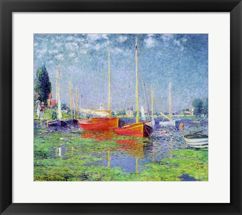 Framed Art Argenteuil, c.1872-5 by Claude Monet Wall Decor 18x24 Artwork
