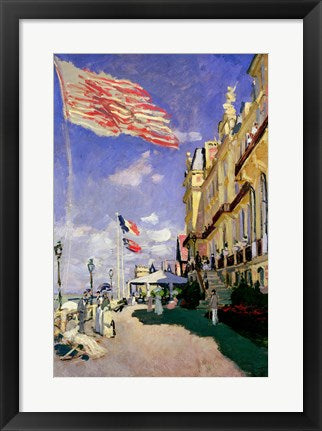 Framed Art The Hotel des Roches Noires at Trouville, 1870 by Claude Monet Wall Decor 18x24 Artwork