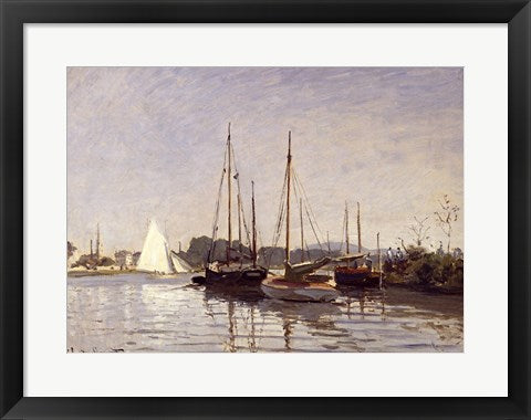Framed Art Pleasure Boats, Argenteuil, c.1872-3 by Claude Monet Wall Decor 18x24 Artwork