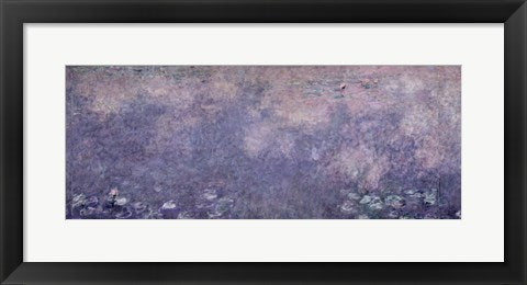 Framed Art Waterlilies: Two Weeping Willows, centre right section, 1914-18 by Claude Monet Wall Decor 18x24 Artwork
