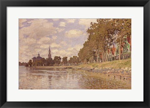 Framed Art Zaandam (Holland) 1871 by Claude Monet Wall Decor 18x24 Artwork