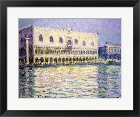 Framed Art The Ducal Palace, Venice, 1908 by Claude Monet Wall Decor 18x24 Artwork