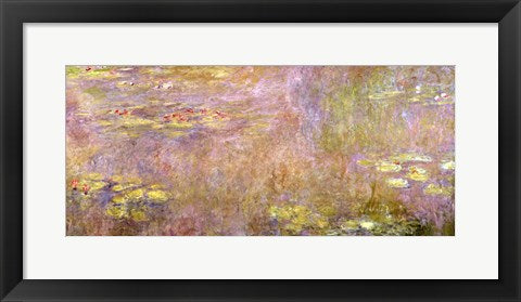 Framed Art Waterlilies, after 1916 by Claude Monet Wall Decor 18x24 Artwork
