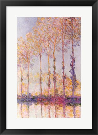 Framed Art Poplars on the Banks of the Epte, 1891 by Claude Monet Wall Decor 18x24 Artwork