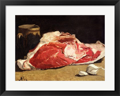 Framed Art Still Life, the Joint of Meat, 1864 by Claude Monet Wall Decor 18x24 Artwork