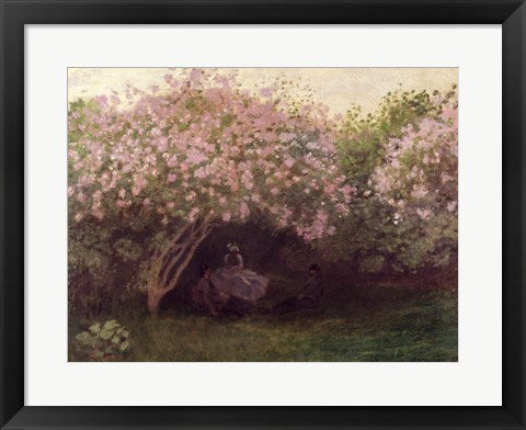Framed Art Lilacs, Grey Weather, c.1872-73 by Claude Monet Wall Decor 18x24 Artwork