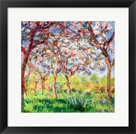 Framed Art Printemps a Giverny, 1903 by Claude Monet Wall Decor 18x24 Artwork