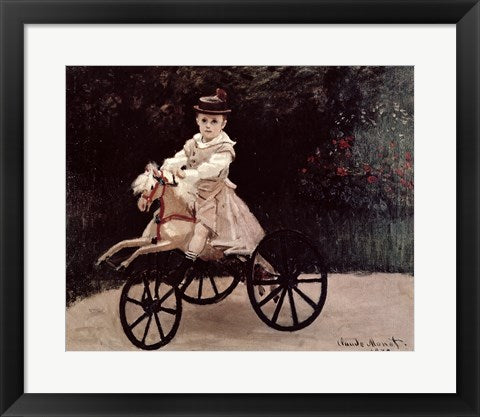 Framed Art Jean Monet on his Hobby Horse, 1872 by Claude Monet Wall Decor 18x24 Artwork