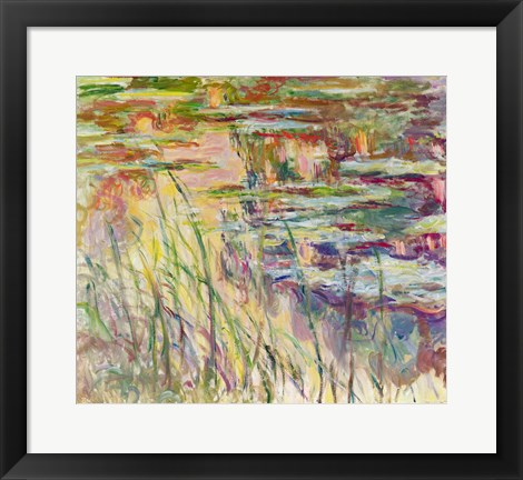 Framed Art Reflections on the Water, 1917 by Claude Monet Wall Decor 18x24 Artwork