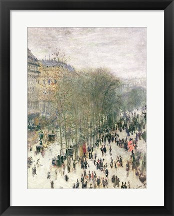 Framed Art Frame Art Boulevard des Capucines, 1873-4 by Claude Monet Wall Decor 18x24 Artwork