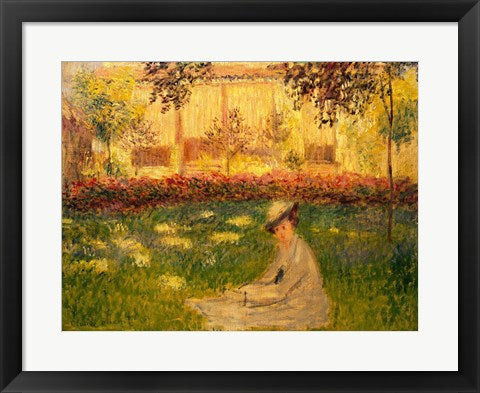 Framed Art Woman in a Garden, 1876 by Claude Monet Wall Decor 18x24 Artwork