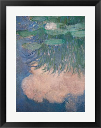 Framed Art Waterlilies, detail, 1914-17 by Claude Monet Wall Decor 18x24 Artwork
