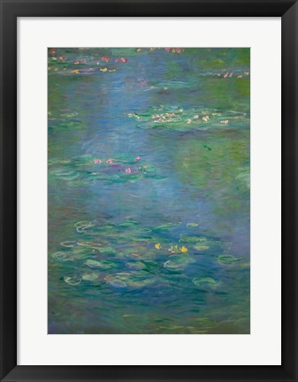 Framed Art Waterlilies, detail, 1903 by Claude Monet Wall Decor 18x24 Artwork