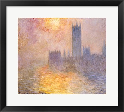 Framed Art The Houses of Parliament, Sunset, 1904 by Claude Monet Wall Decor 18x24 Artwork