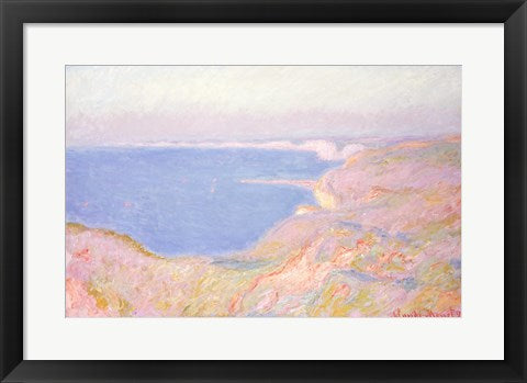 Framed Art On the Cliffs near Dieppe, Sunset, 1897 by Claude Monet Wall Decor 18x24 Artwork