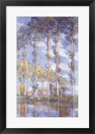 Framed Art The Poplars, 1881 by Claude Monet Wall Decor 18x24 Artwork