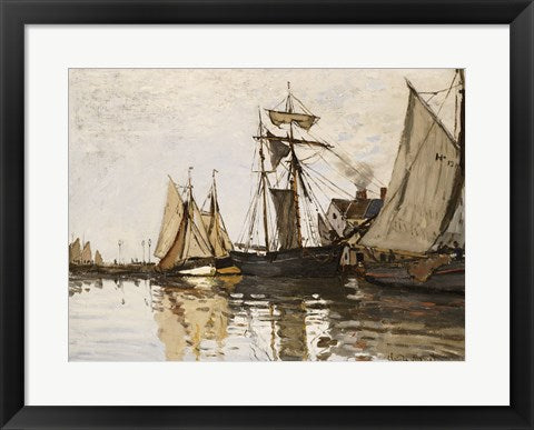 Framed Art The Port of Honfleur, c.1865 by Claude Monet Wall Decor 18x24 Artwork