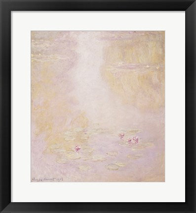 Framed Art Water Lilies, Giverny, 1908 by Claude Monet Wall Decor 18x24 Artwork