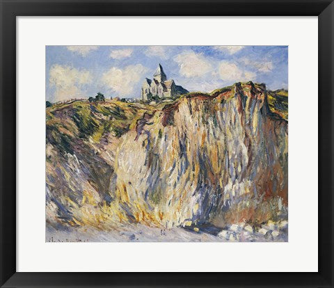 Framed Art Frame Art Church at Varengeville, Morning, 1882 by Claude Monet Wall Decor 18x24 Artwork