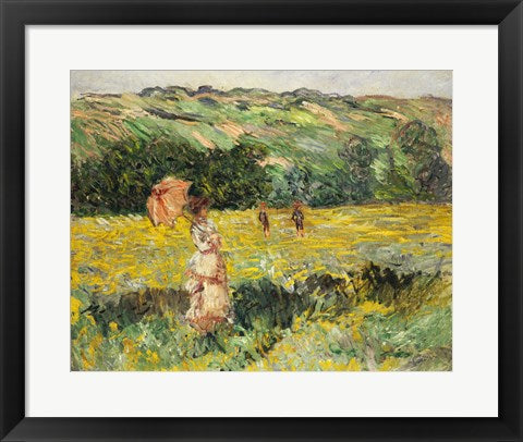 Framed Art Limetz Meadow, 1887 by Claude Monet Wall Decor 18x24 Artwork