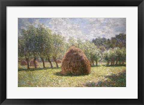 Framed Art Haystacks at Giverny, 1893 by Claude Monet Wall Decor 18x24 Artwork