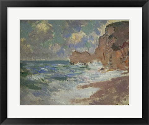 Framed Art Receding Waves by Claude Monet Wall Decor 18x24 Artwork
