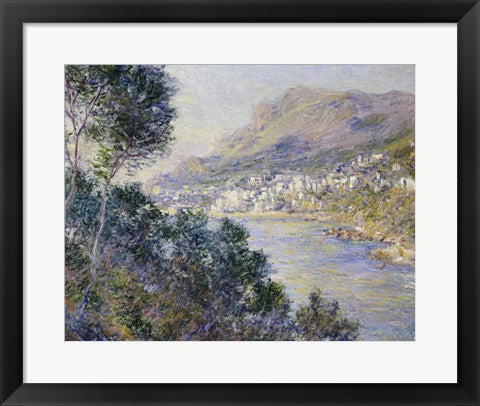 Framed Art Monte Carlo, Vue de Cap Martin, 1884 by Claude Monet Wall Decor 18x24 Artwork