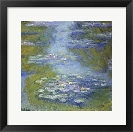 Framed Art Waterlilies, 1907 detail by Claude Monet Wall Decor 18x24 Artwork